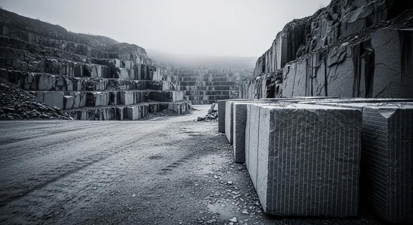 Granitbrott med blockupplag – egen produktion i Ukraina