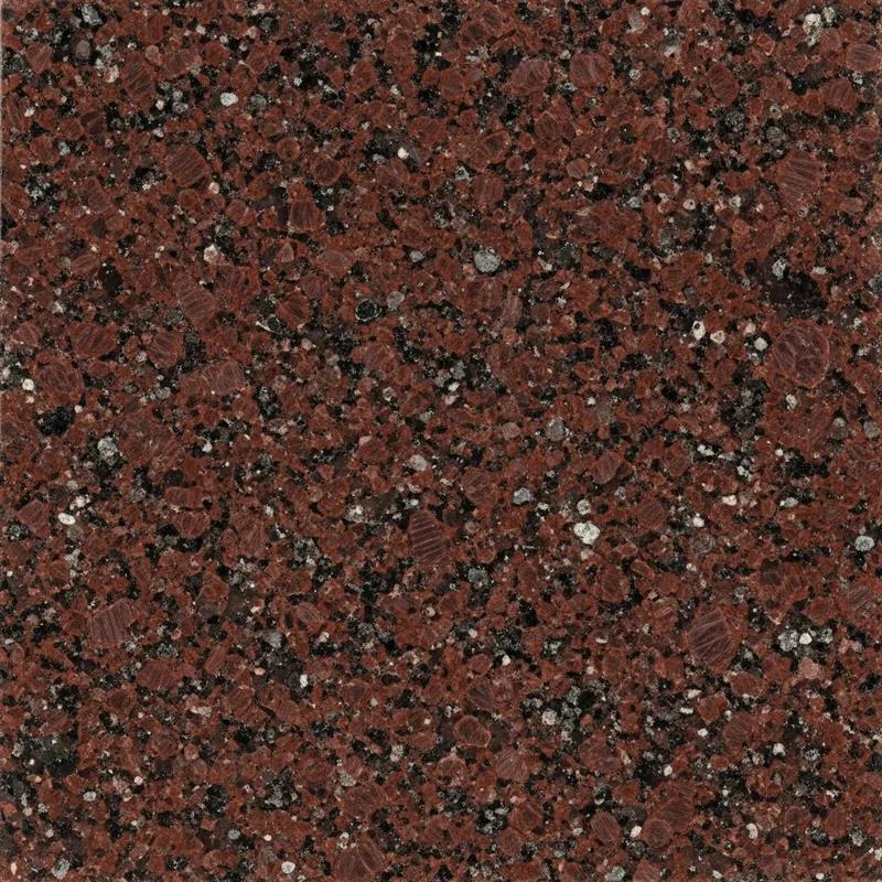 Rosso Santiago – röd granit, polerad yta